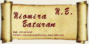 Miomira Baturan vizit kartica
